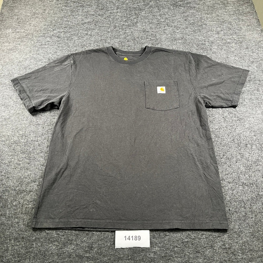 Carhartt Original Fit Pocket Shirt Mens Large Black Crew Neck Workwear Casual